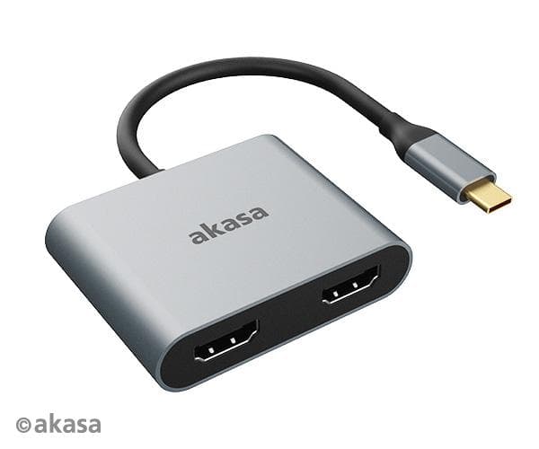AKASA - USB-C auf Dual HDMI MST Adapter - 4K@60Hz, 4K@30Hz dual