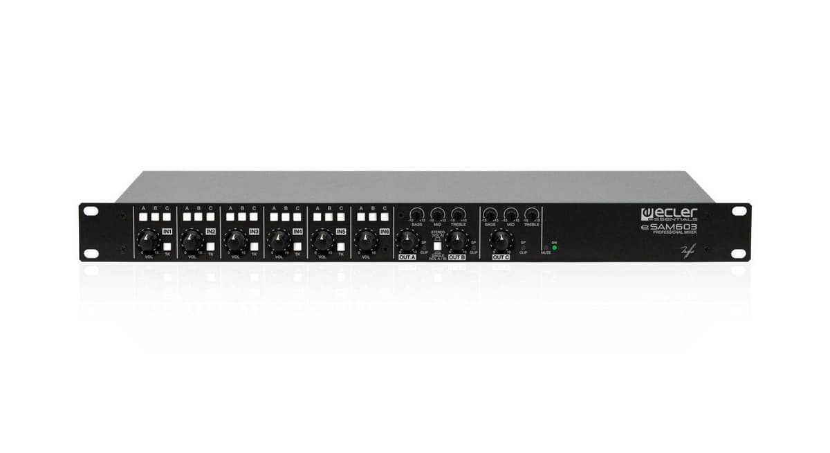 ECLER - 6 in 3 out ESSTL mixer