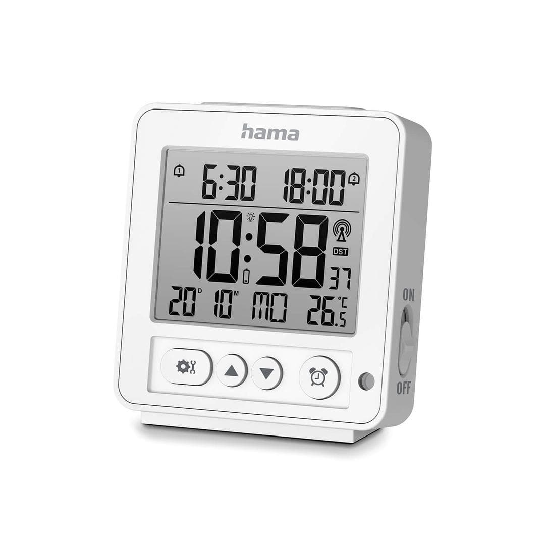HAMA - Digital Alarm Clock "Rhodos" DCF White