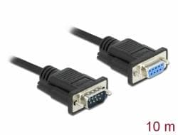 DELOCK - Serial Cable RS-232 Sub-D9 male to female 10 m