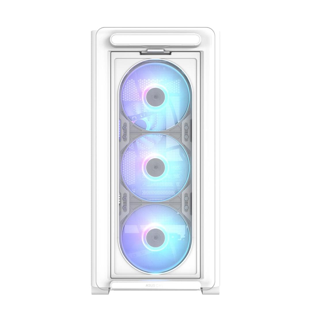 ASUS - A23 PLUS Tempered Glass ARGB mATX Case - White