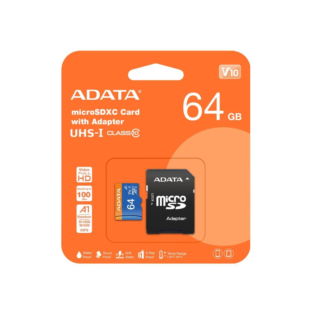 A-DATA - 64GB UHS-I CL10 A1 V10
