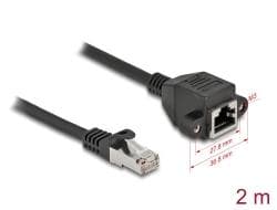 DELOCK - Extension S/FTP RJ45 plug to RJ45 jack Cat.6A 2 m black
