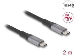 DELOCK - USB 40 Gbps Cable USB-C Male-Male PD 3.1 240W E-Marker 2m