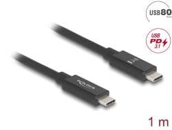 DELOCK - USB 80 Gbps Cable USB-C M-M 16K 60 Hz PD 3.1 240W Coax 1m