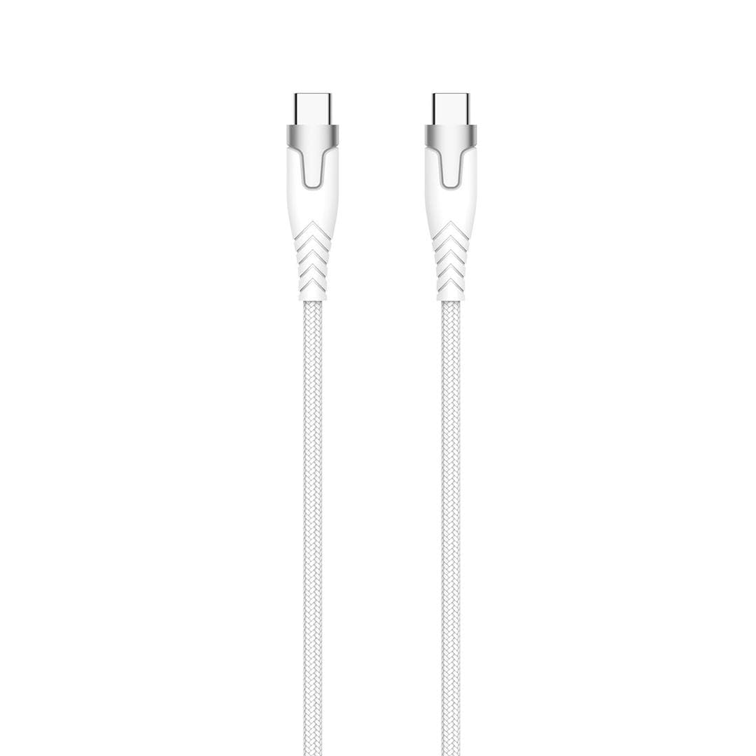 GEAR - Kevlar cable PRO USB-C to USB-C 2.0 1.5m Kevlar cable with Metalhousing White