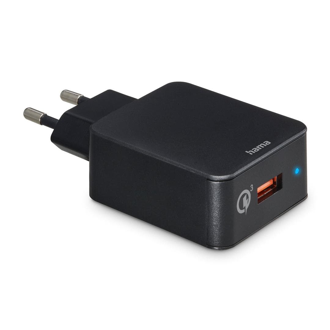 HAMA - Fast Charger 1x USB-A Qualcomm 19.5W Black