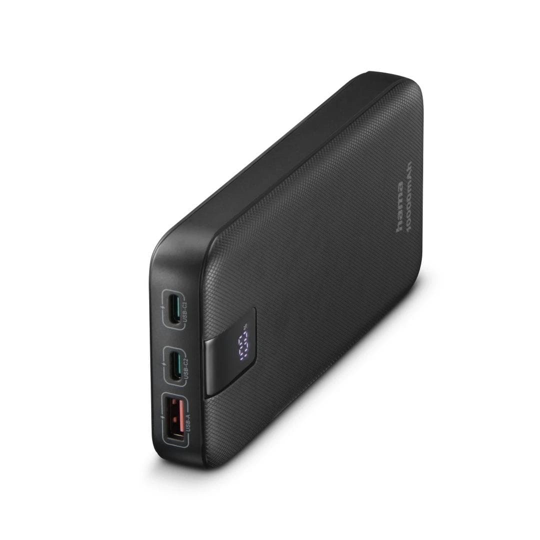 HAMA - Powerbank PD 10000mAh 2xUSB-C+1xUSB-A Anthracite