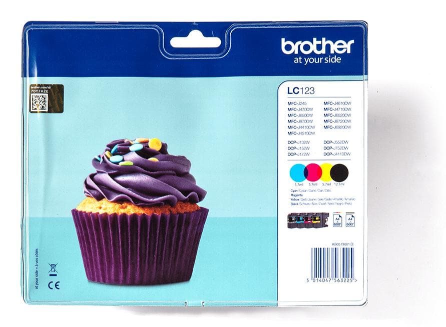 BROTHER - LC123VALBP Ink Black Cyan Magenta Yellow - 600 pagini
