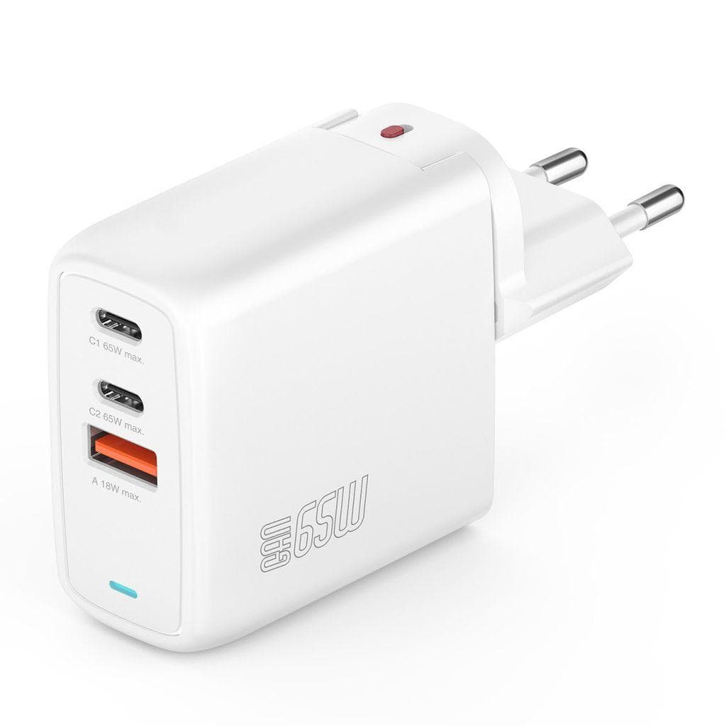 4smarts - Charger GaN Flex 65W 2 USB-C+1 USB-A white