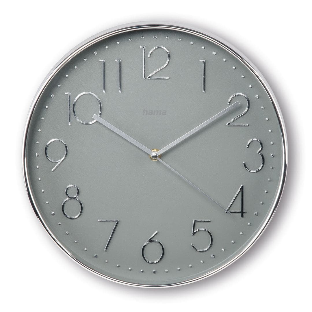 HAMA - Corsica Wall Clock 30 cm Silver