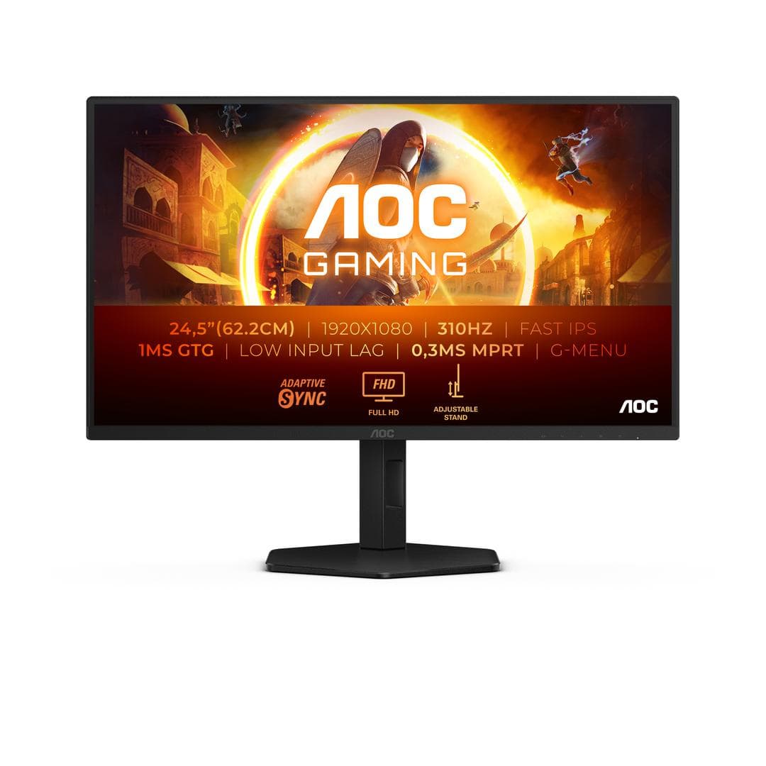 AOC - 25" gamingskjerm 25G4SXU 1920x1080 IPS, 300hz, 0.3ms*, 1000:1, G-Sync, 2xHDMI/DP