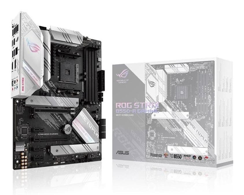 ASUS - ROG STRIX B550-A GAMING - Motherboard - ATX - Socket AM4 - AMD B550 Chipset - USB-C Gen2, USB 3.2 Gen 1, USB 3.2 Gen 2 - 2.5 Gigabit LAN - onboard graphics (CPU required) - HD Audio (8-channel)
