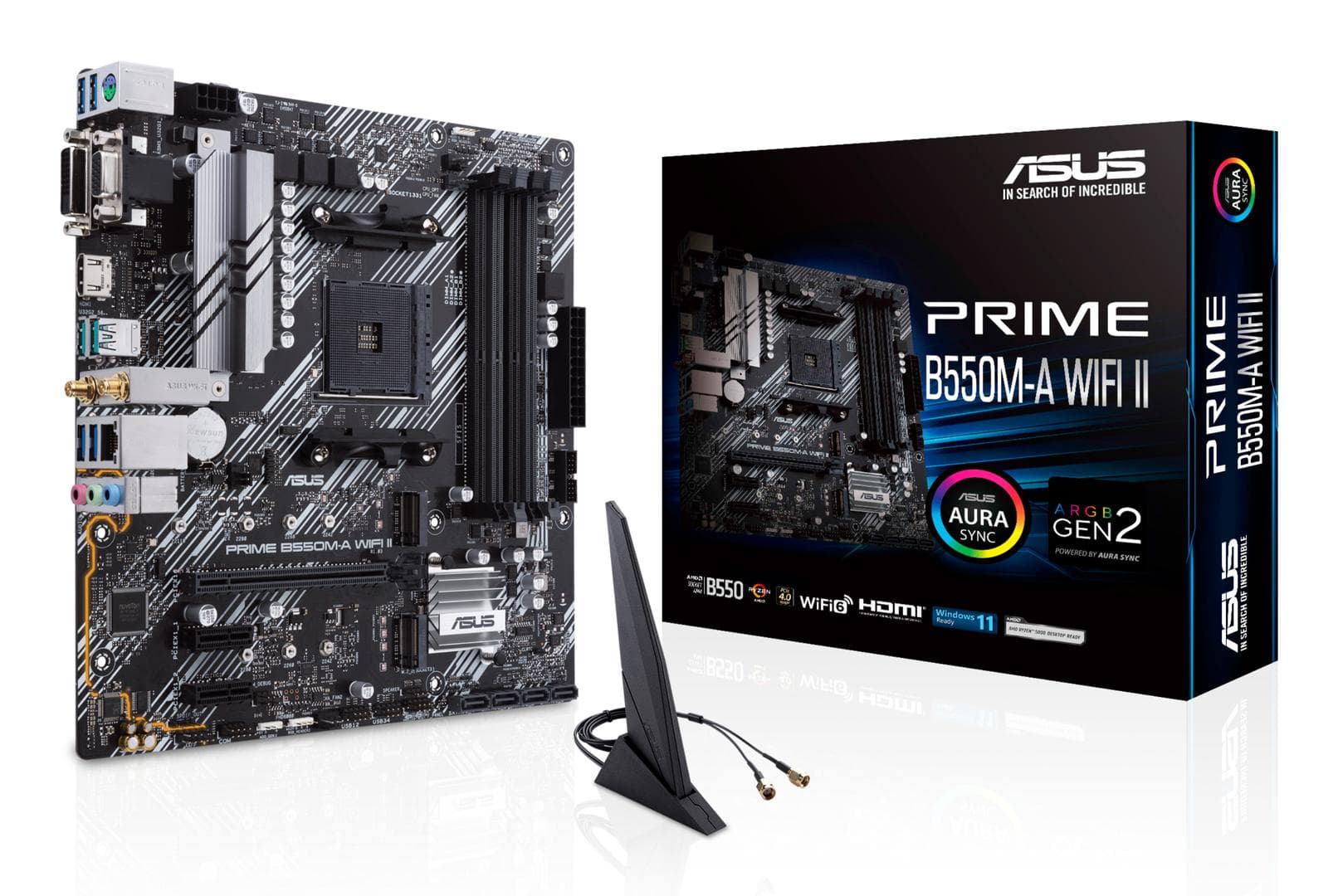 ASUS - PRIME B550M-A WIFI II//AM4 B550 DUAL M.2 WIFI AURA MB CPNT