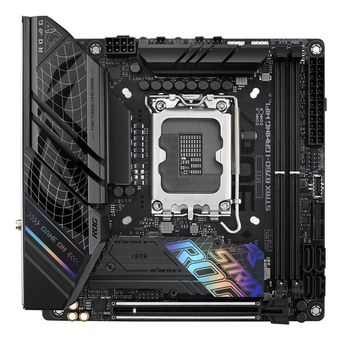 ASUS - ROG STRIX B760-I GAMING WIFI LGA 1700 2xDDR5 Mini ITX 4xSATA MB 1xHDMI 2.1 1xDP 1.4 2xM.2