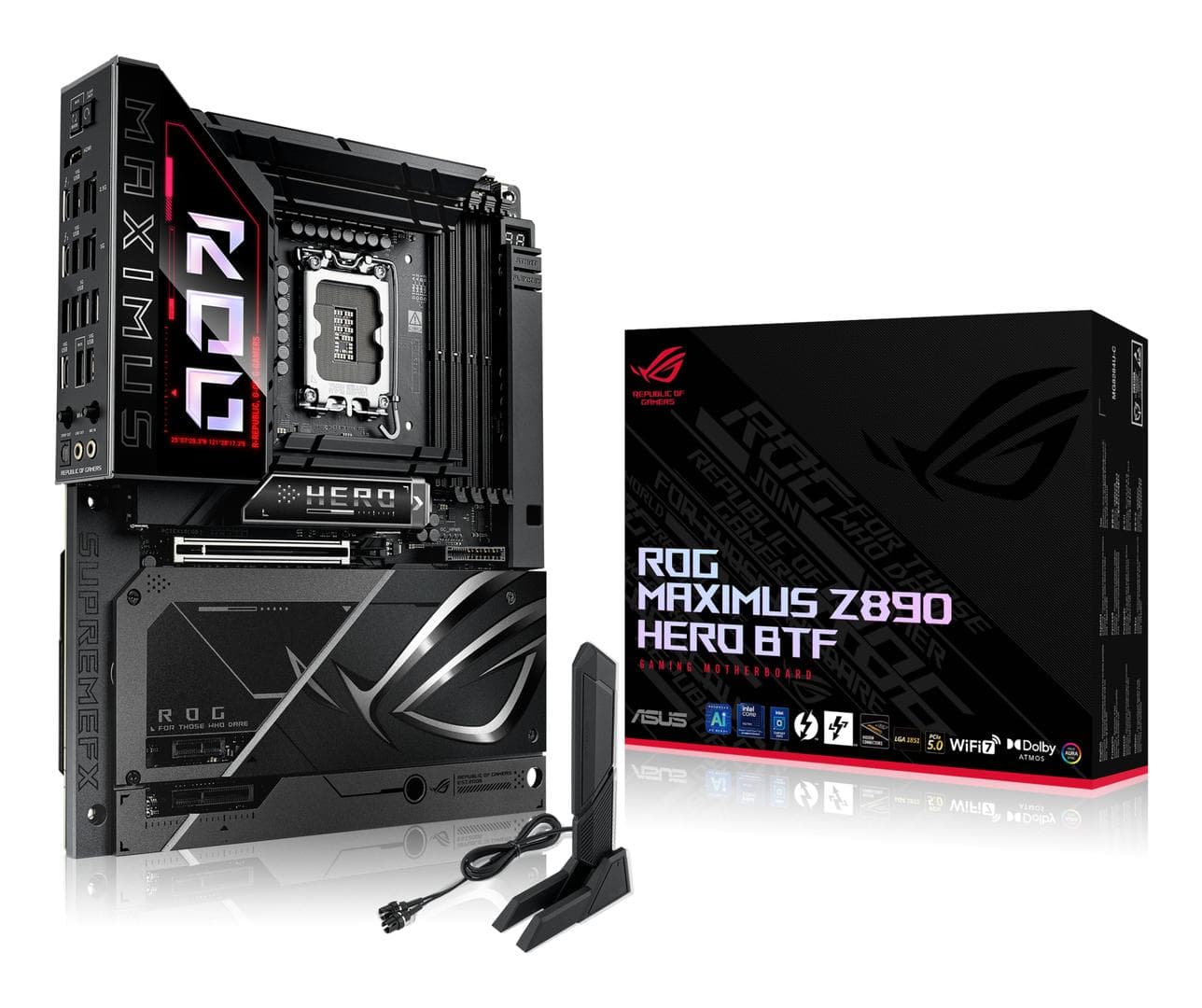ASUS - ROG MAXIMUS Z890 HERO BTF LGA 1851 DDR5 ATX motherboard 1xHDMI 2xThunderbolt 6xM.2 4xSATA