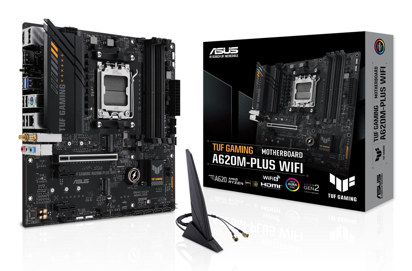 ASUS - TUF GAMING A620M-PLUS WIFI AM5 MB 4xDDR5 4xSATA 2xM.2