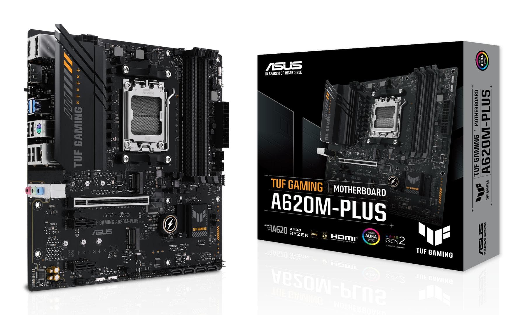 ASUS - TUF GAMING A620M-PLUS AM5 MB 4xDDR5 4xSATA 2xM.2