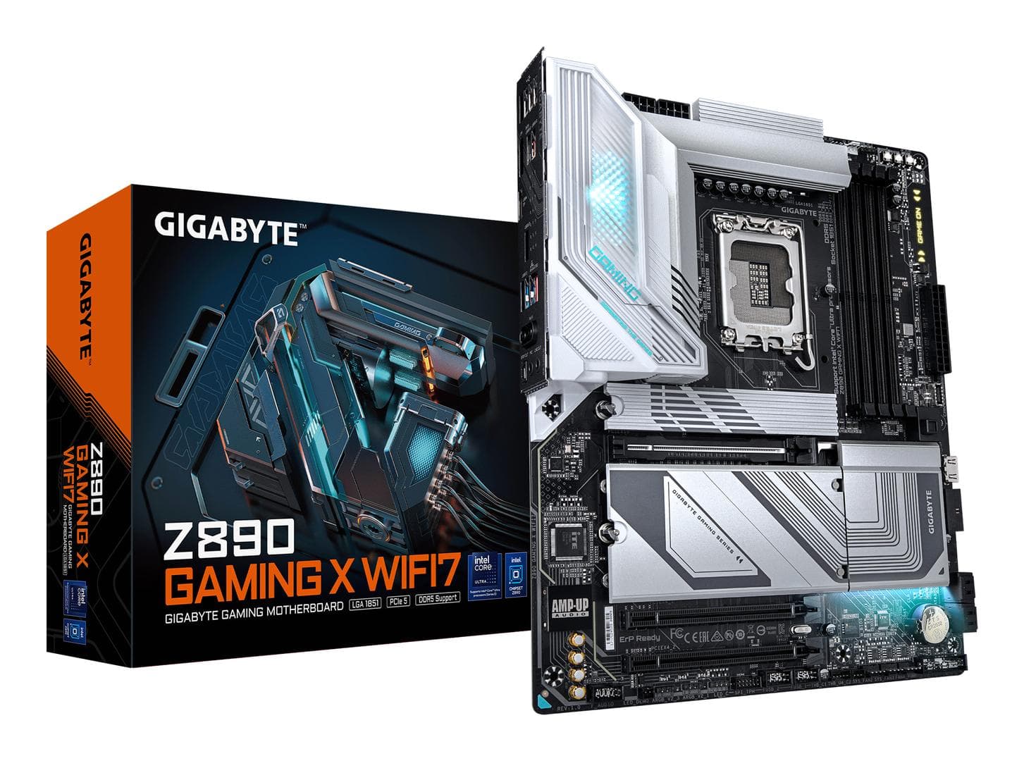 GIGABYTE - Z890 GAMING X WIFI7 Hovedkort LGA 1851, ATX, DDR5, 1x PCI-Express 5.0, 2x M.2