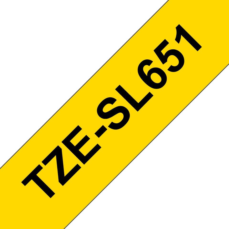 BROTHER - TZeSL651 tape Black on Yellow 24mm