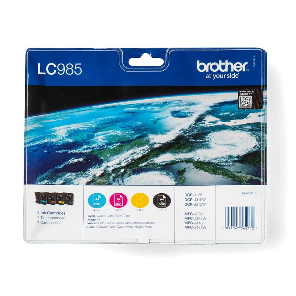 BROTHER - LC985 Valuepack - 4 cartridges Black + 3 color