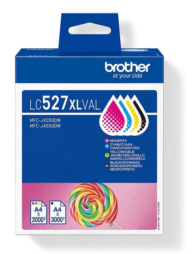 BROTHER - LC527XLVAL Value pack high yield CMYK, up to 1 x 3 000 + 3 x 2 000 pages