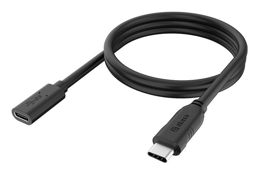 AKASA - USB 10Gbps Type-C, M to F Extension Cable, 5A charging, 1.2m