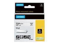 DYMO - Coloured Vinyl tape M1500 12mm. 5,5m. længde. Hvid 