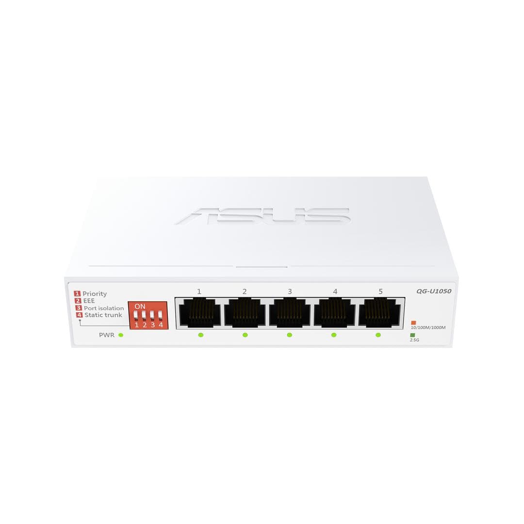ASUS - QG-U1050 5-Port 2.5G Unmanaged Network Switch