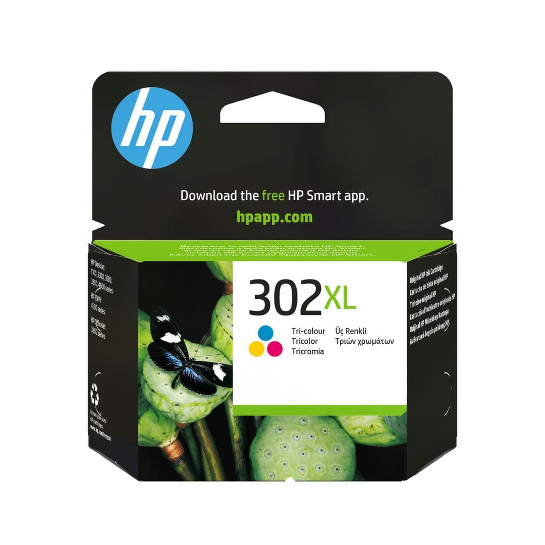 HP - 302XL - Høy ytelse - farge (cyan, magenta, gul) - original - blekkpatron