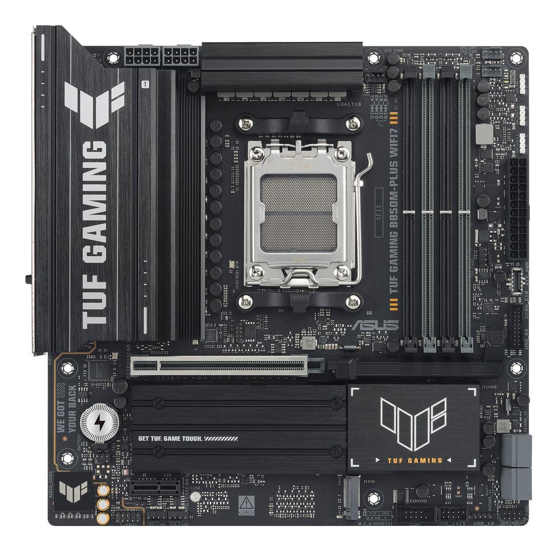 ASUS - AMD TUF GAMING B850M-PLUS WIFI7 Micro-ATX motherboard DDR5 PCIe 5.0 3xM.2 1xHDMI 1xDisplayPort