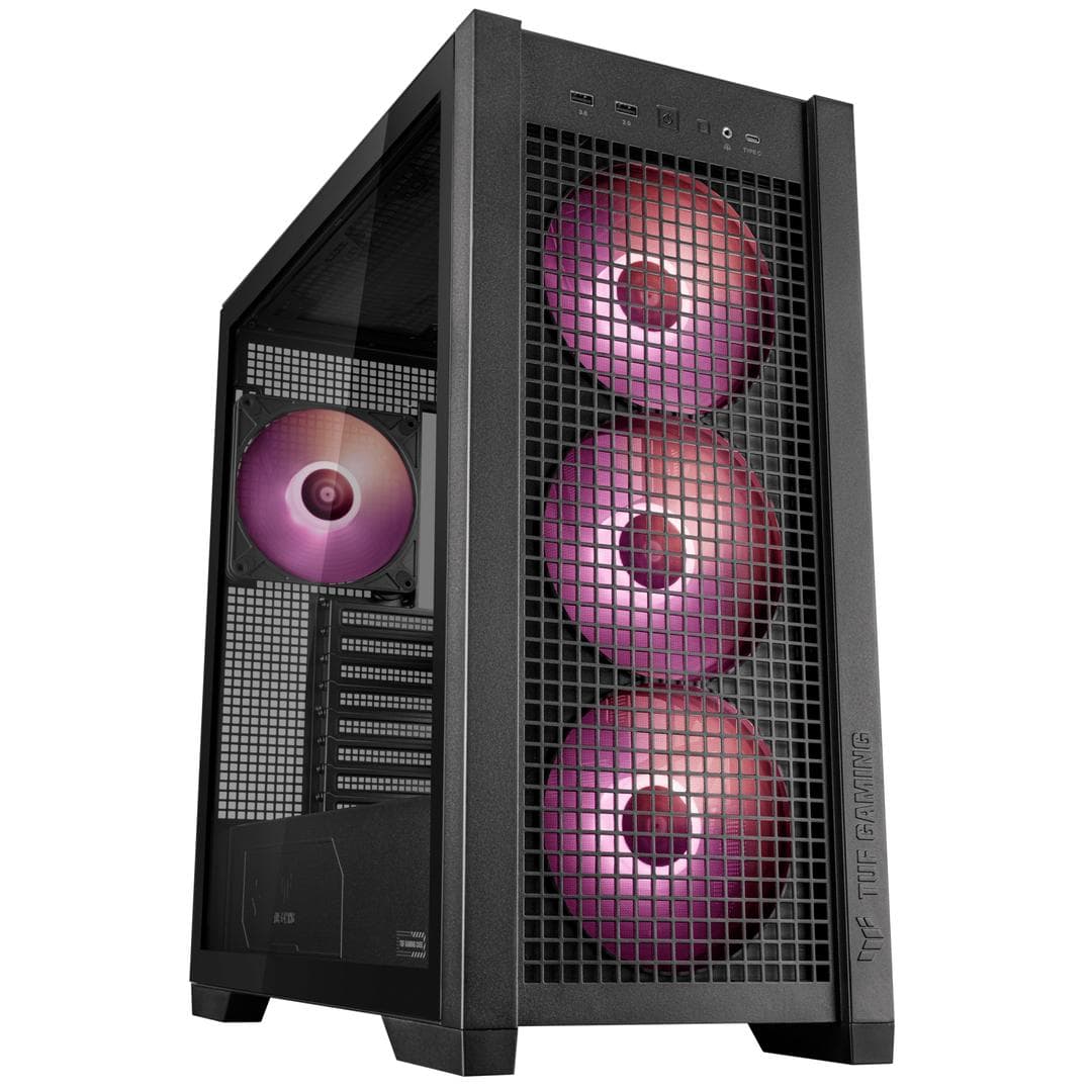ASUS - TUF Gaming GT302 TG ARGB ATX midi-tower - Black