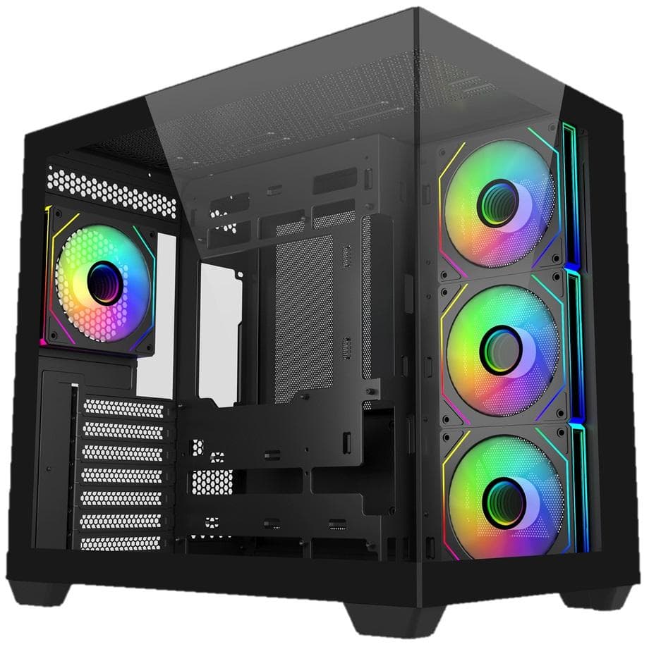 Cooler Master - Elite 681 Mid Tower (sort) ATX/Micro-ATX/ITX, herdet glass