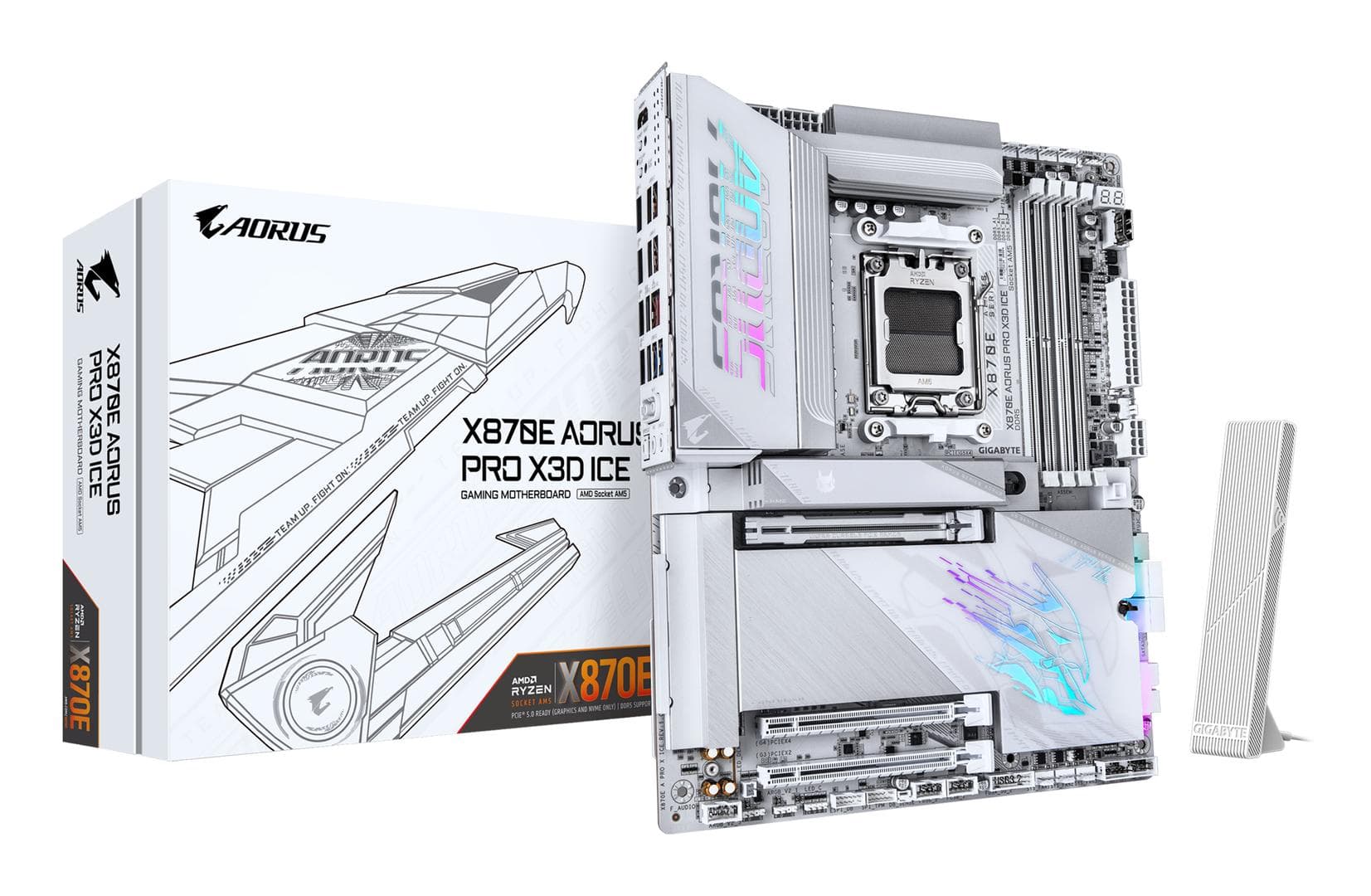 GIGABYTE - X870E Aorus Pro X3D Ice 