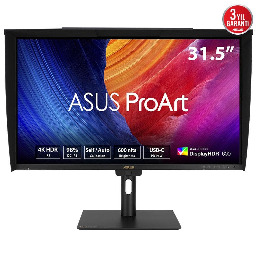 ASUS - ProArt Display PA32UCE 31.5inch IPS WLED UHD 16:9 60Hz 600cd/m2 5ms 2xHDMI 2xDP USB Hub: 2xUSB 3.2 G1 Type-A USB 3.2 G1 Type-C