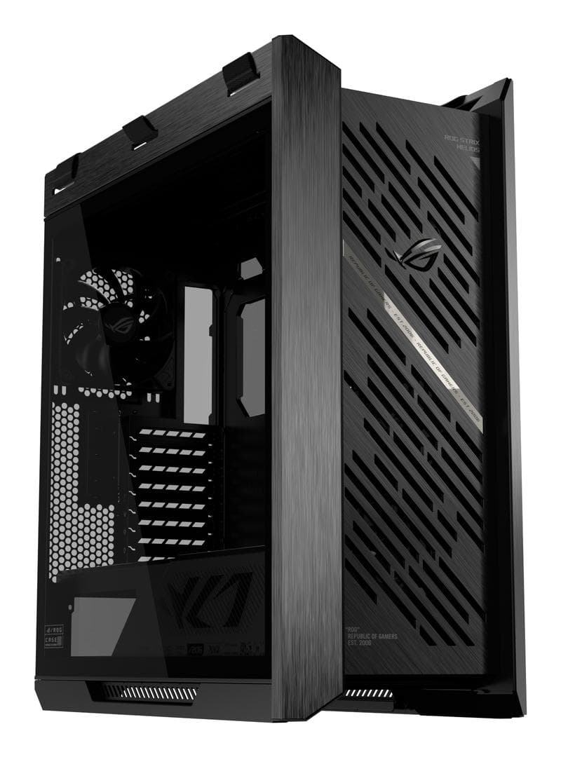 ASUS - ROG STRIX HELIOS II GX601S EATX mid-tower gaming case with dual TG side panels - Black