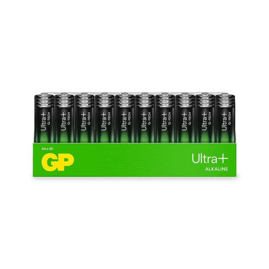 GP - Ultra Plus Alkaline Battery, Size AA, 15AUP/LR6, 1.5V, 40-pack