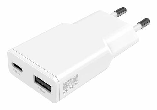 4smarts - Netzladegert PDPlug Duos Slim 20W GaN USB-C/A. wei