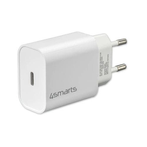 4smarts - 20 W hurtiglader Input 100-240 V, hvid VoltPlug 20 W, PD USB-C (PD): 20 W max