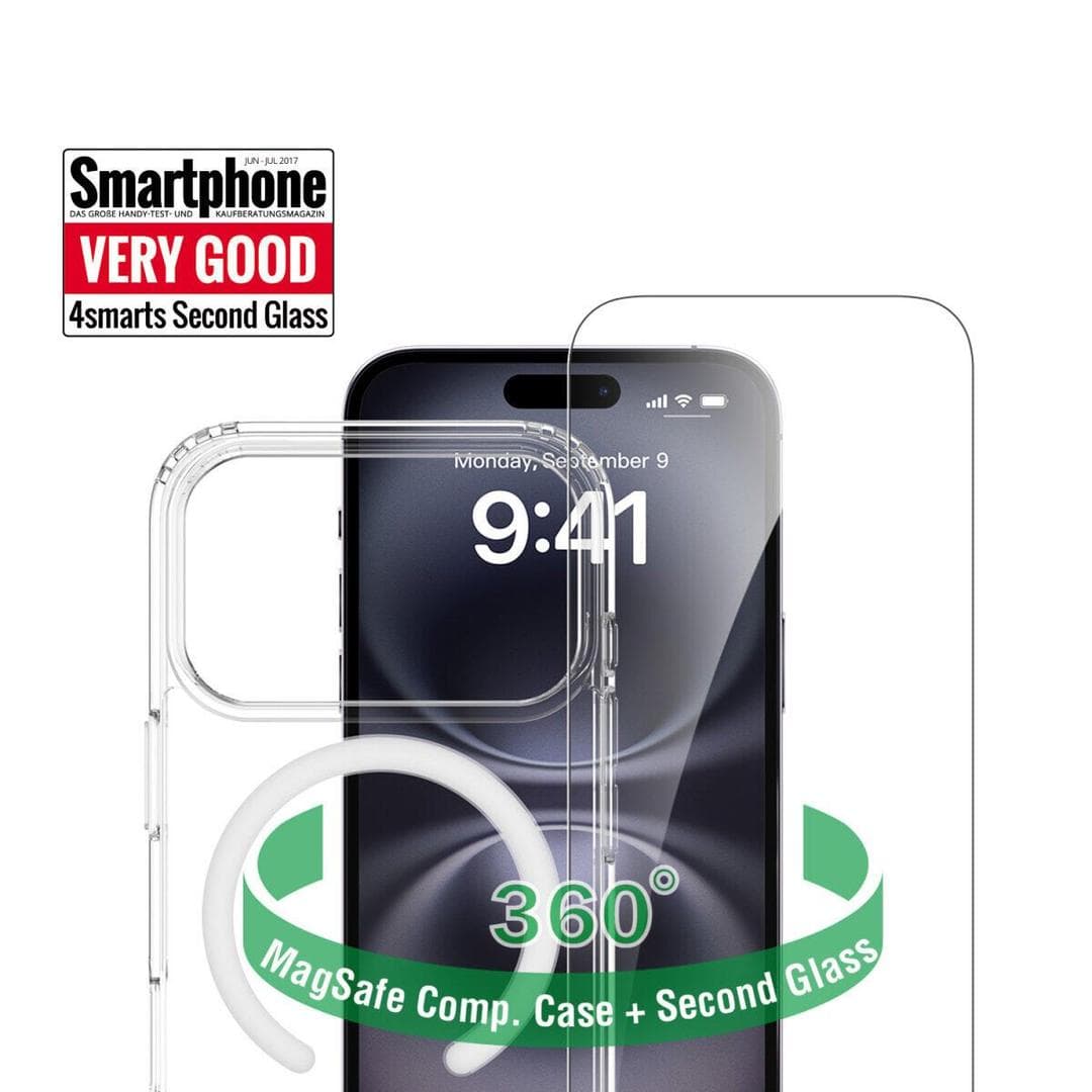 4smarts - 360° Premium mobiltelefon etui 16 cm (6.3) Ramme Transparent