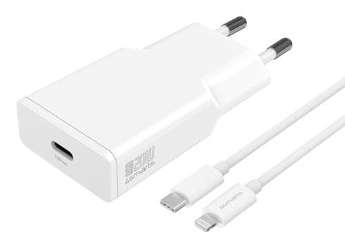 4smarts - Set PDPlug Slim 20W GaN 1C + USB-C auf Lightning Kabel