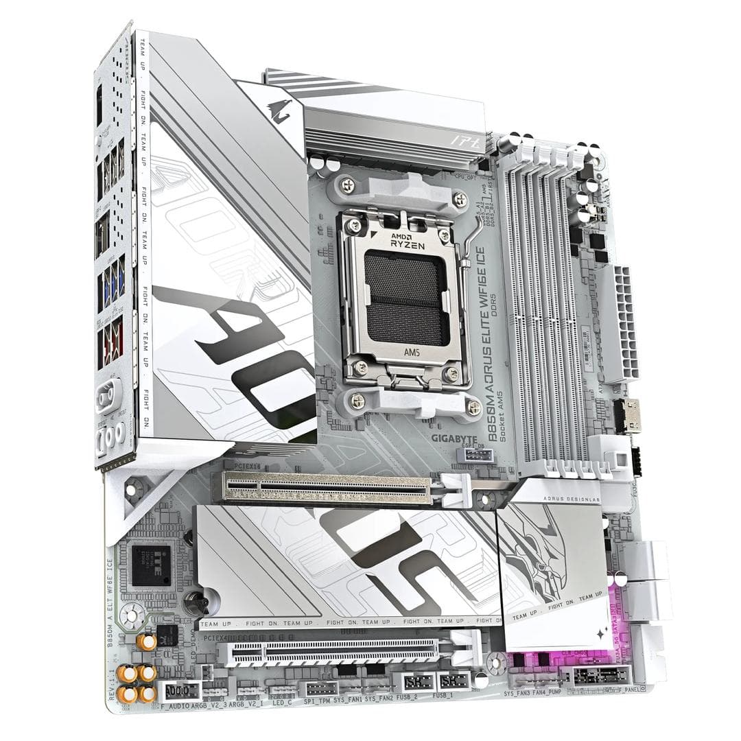 GIGABYTE - B850M Aorus Elite WF6E ICE Hovedkort AM5, B850