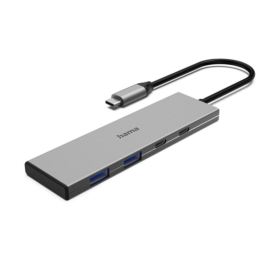 HAMA - USB-C Hub USB 3.2 Gen2 2xUSB-C + 2xUSB-A 10 Gbit/s PD Alu