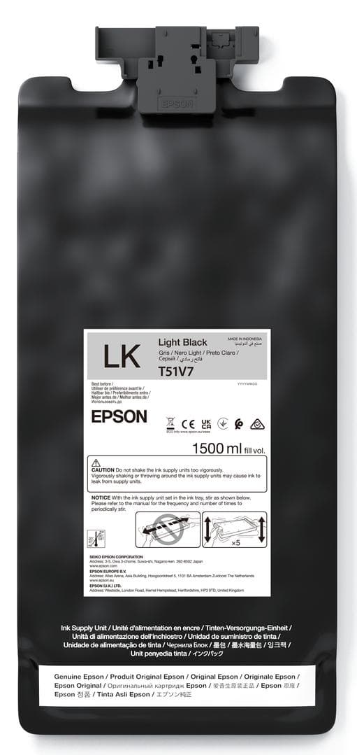 EPSON - UltraChrome GS3 T51V700 Light Black 1500ml