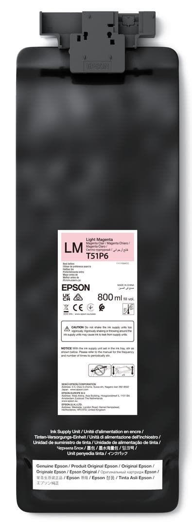EPSON - UltraChrome GS3 T51P600 Light Magenta 800ml