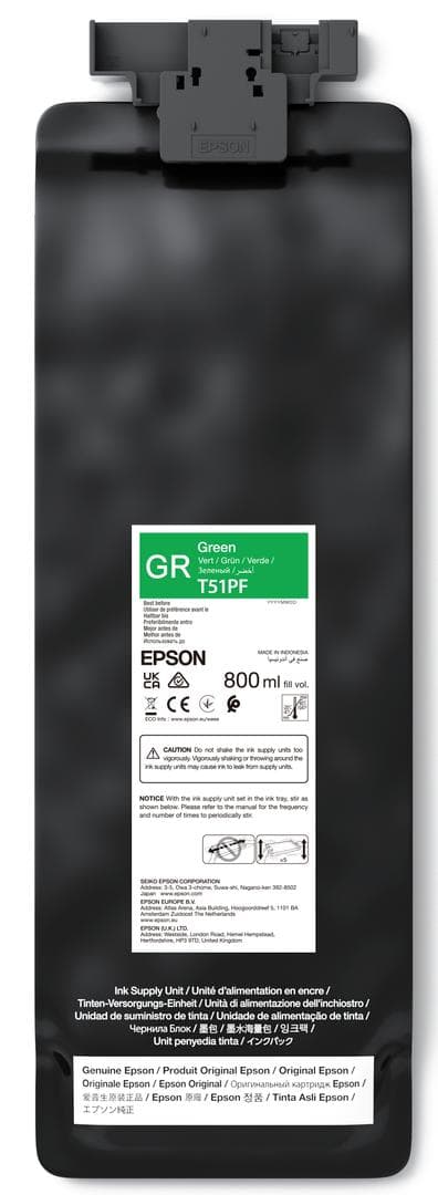 EPSON - UltraChrome GS3 T51PF00 Green 800ml