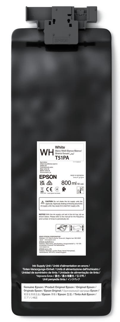 EPSON - UltraChrome GS3 T51PA00 White 800ml