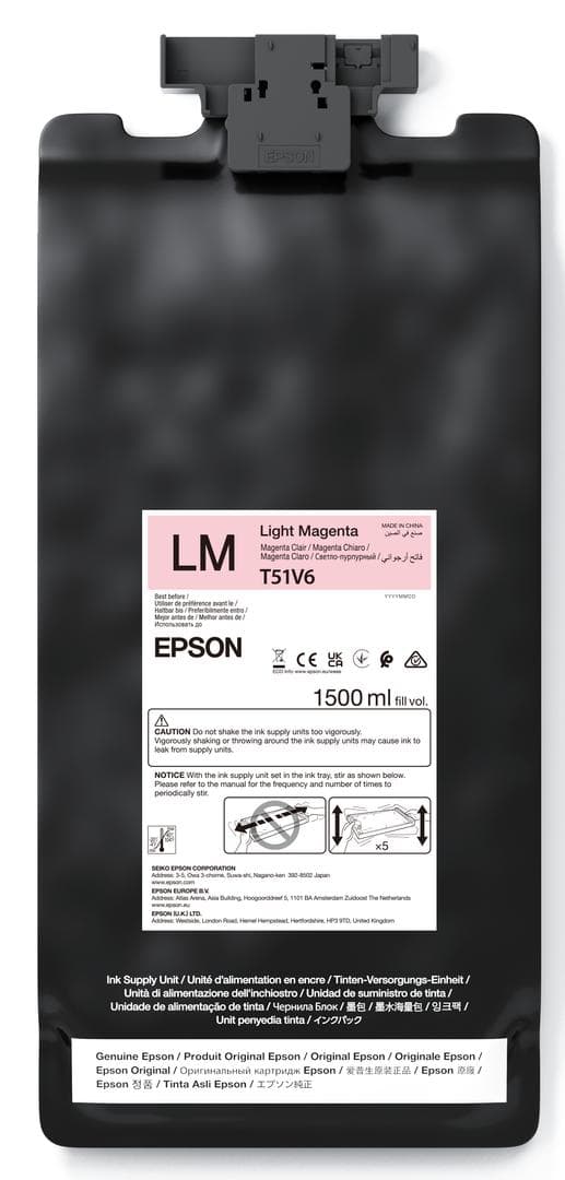 EPSON - UltraChrome GS3 T51V600 Light Magenta 1500ml