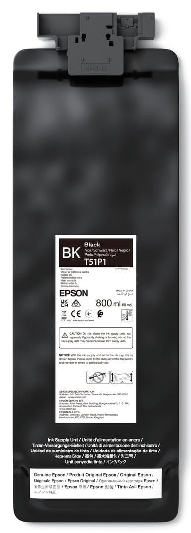 EPSON - UltraChrome GS3 T51P100 Black 800ml