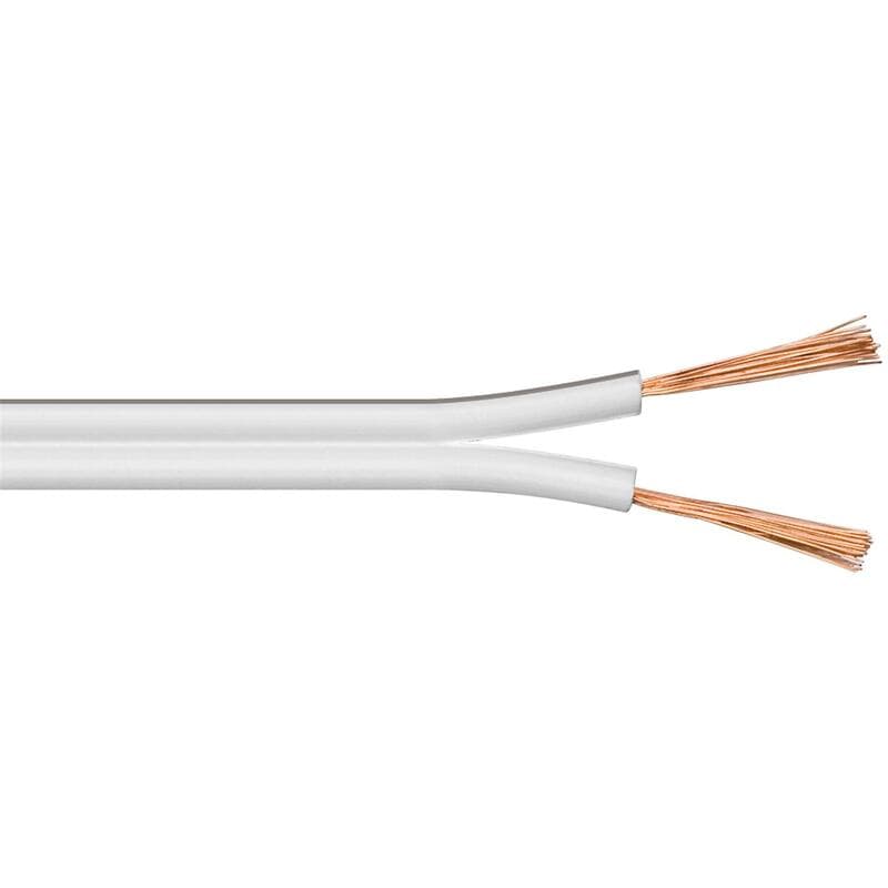GOOBAY - Høyttalerkabel 2x2,5 mm² Hvit | 25m rull CPR Fire Class